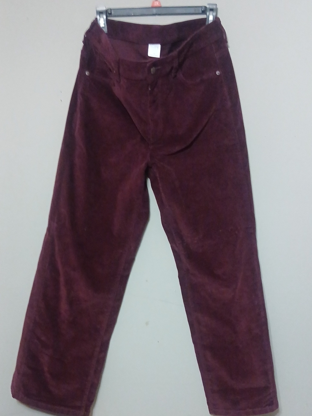 Time and Tru Women's Burgundy Corduroy Pants